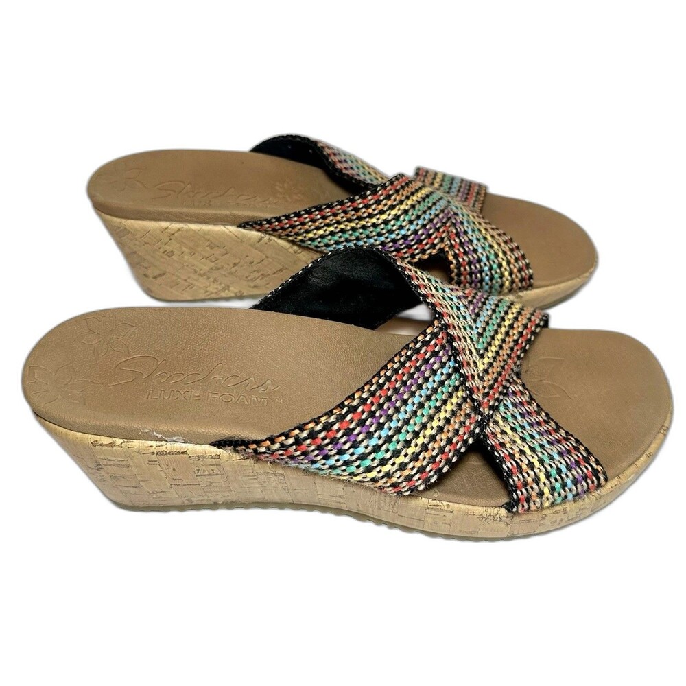 Skechers Cali Beverlee Delighted Wedge Sandals Multicolor 8.5